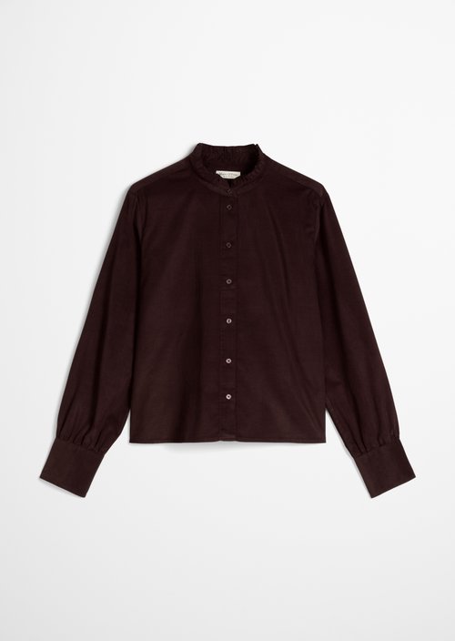 Regular ruffle blouse — Black Cherry