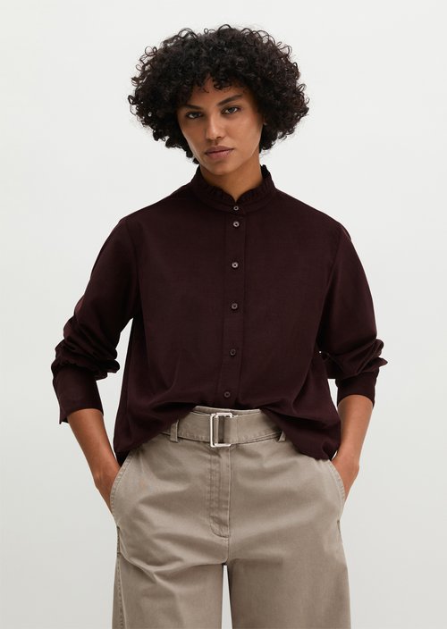 Regular ruffle blouse — Black Cherry
