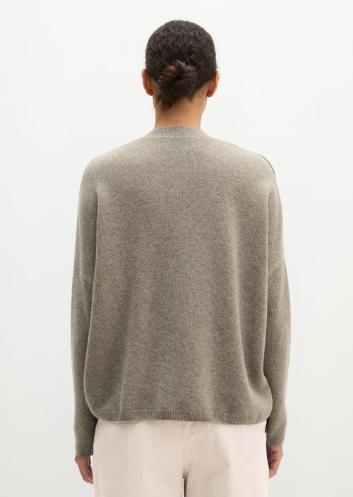 Cardigan oversize — Stone Taupe Melange