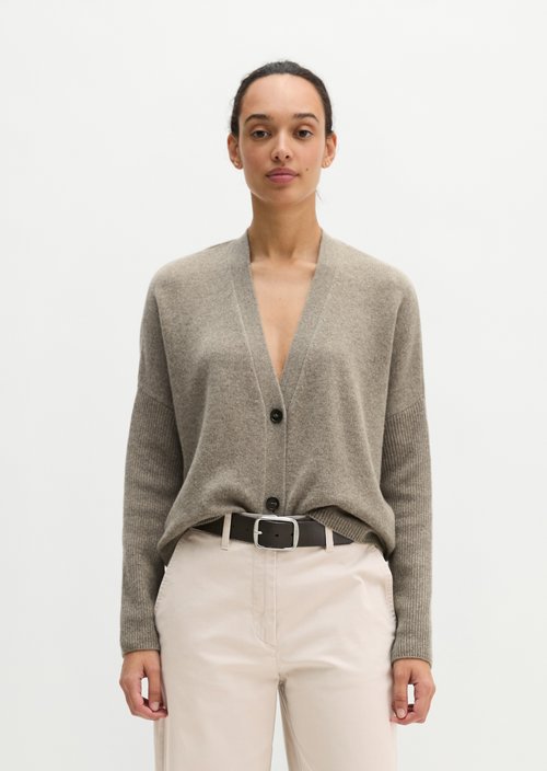 Cardigan oversize — Stone Taupe Melange