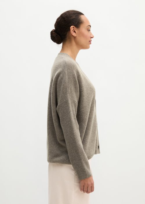 Cardigan oversize — Stone Taupe Melange