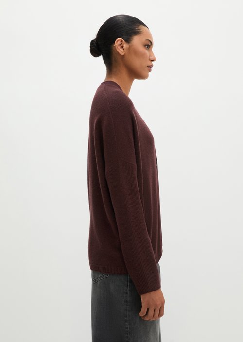 Cardigan oversize — Black Cherry