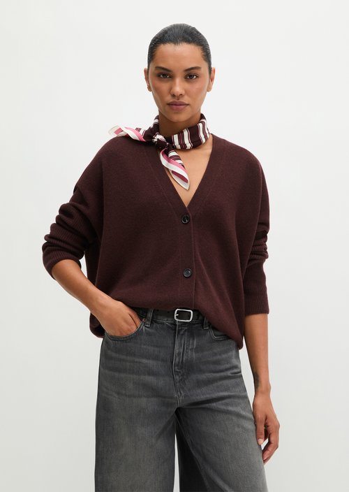 Cardigan oversize — Black Cherry