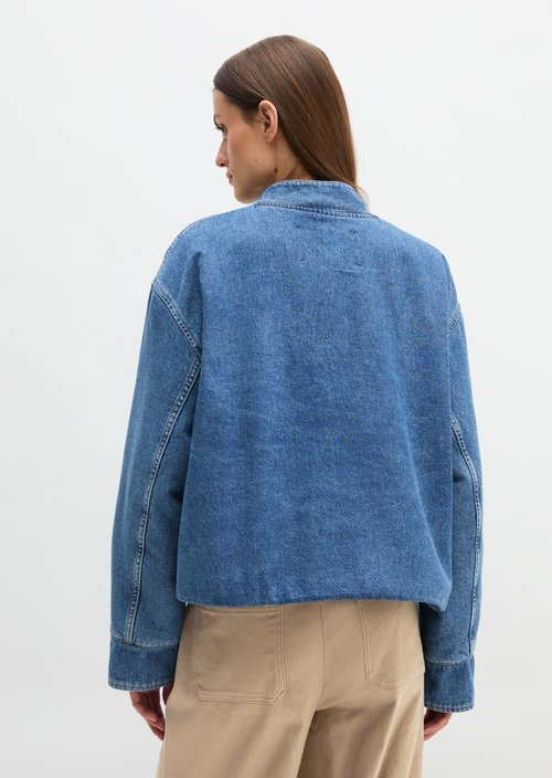 Padded denim blouson regular — Bright Blue (alternate view)