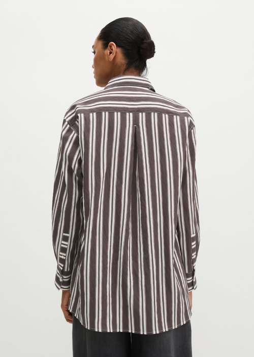 Regular-Fit Striped Shirt — Dark Red