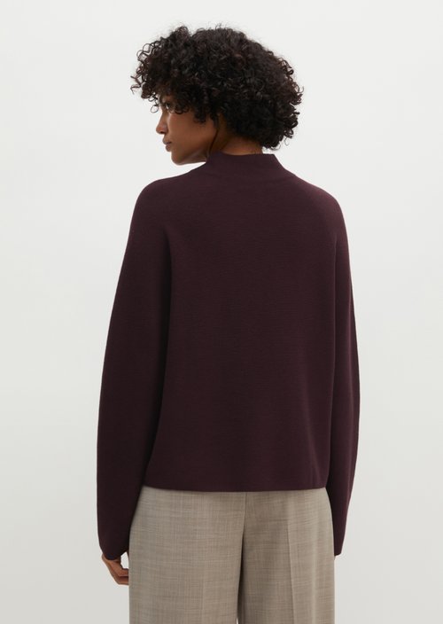 Seamless sweater relaxed — Black Cherry
