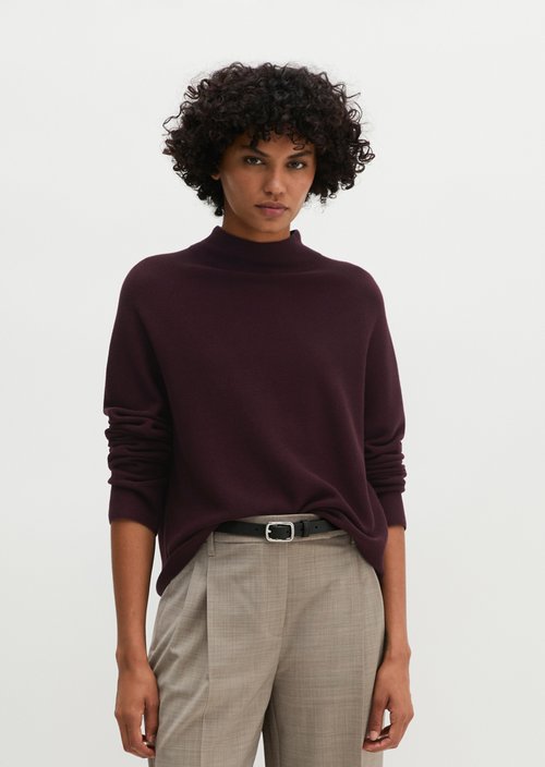 Seamless sweater relaxed — Black Cherry