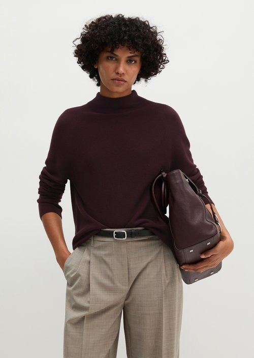Seamless sweater relaxed — Black Cherry