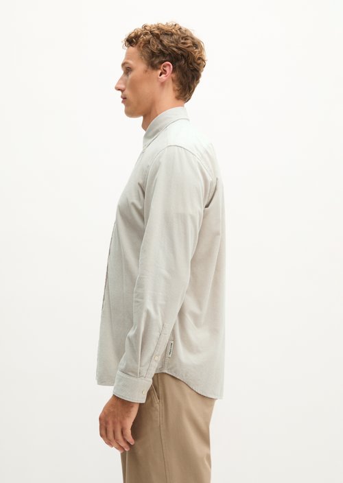 Corduroy Shirt, Regular Fit — Linen Beige