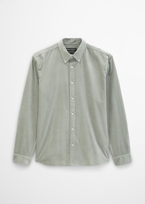 Corduroy Shirt, Regular Fit — Faded Mint