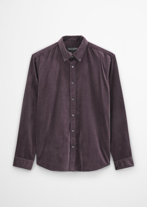 Corduroy Shirt, Regular Fit — Deep Mullberry