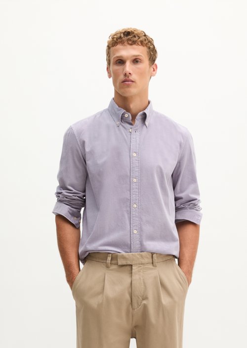 Corduroy Shirt, Regular Fit — Lilac Dawn