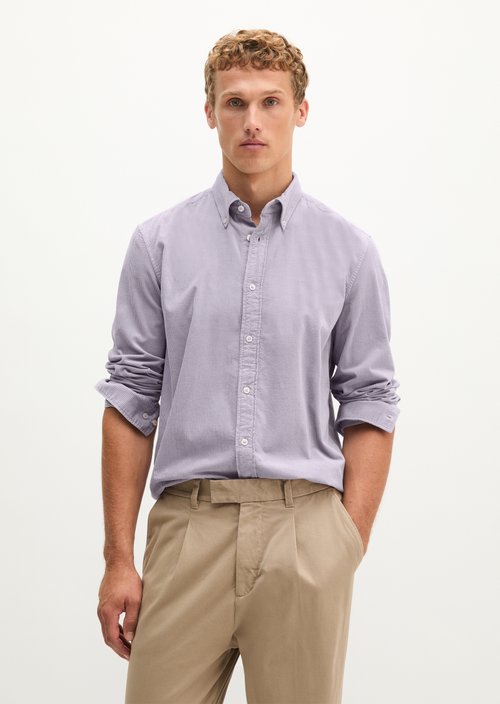 Corduroy Shirt, Regular Fit — Lilac Dawn