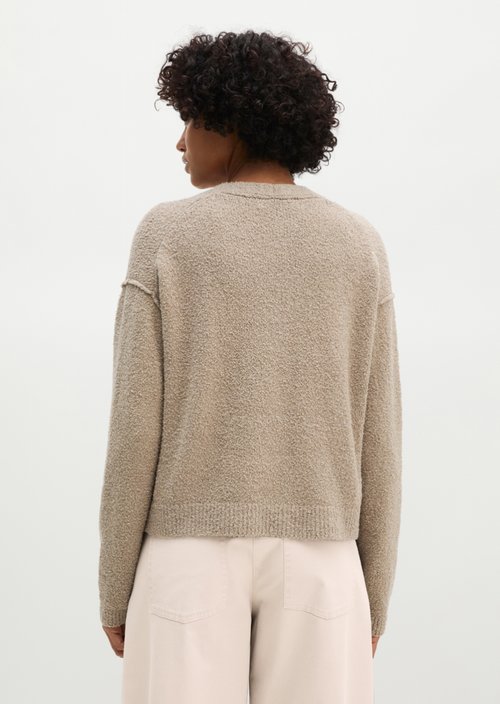 Relaxed cardigan — Stone Taupe Melange