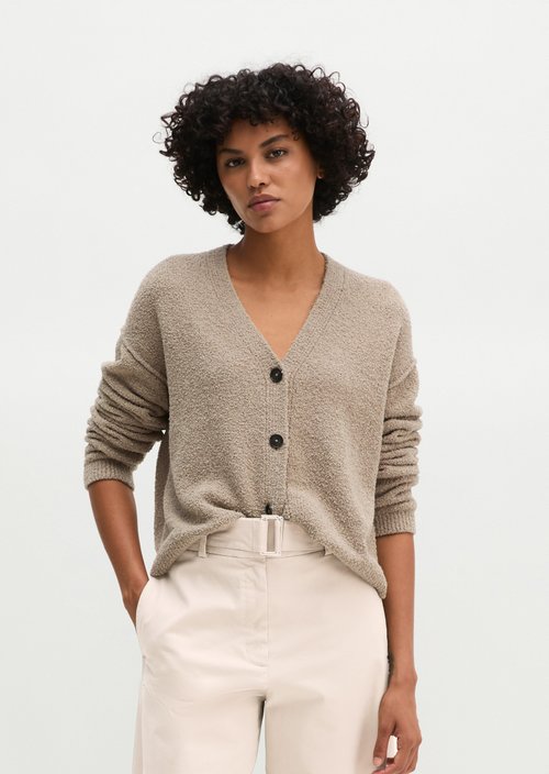 Relaxed cardigan — Stone Taupe Melange