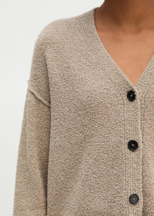 Relaxed cardigan — Stone Taupe Melange