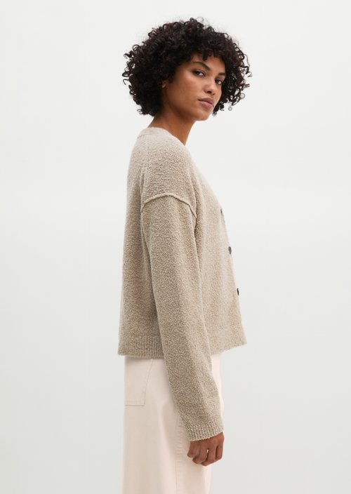 Relaxed cardigan — Stone Taupe Melange