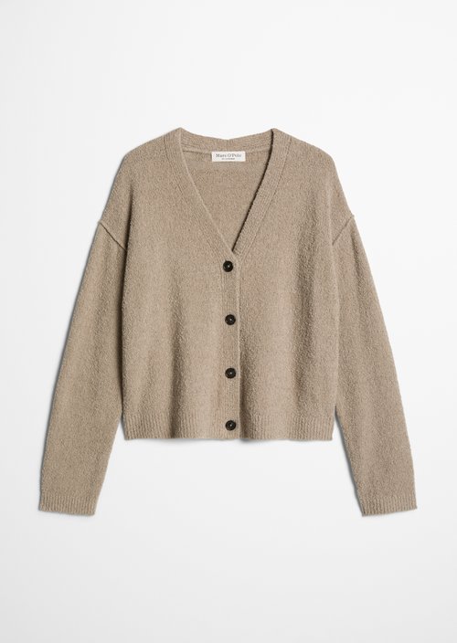 Relaxed cardigan — Stone Taupe Melange