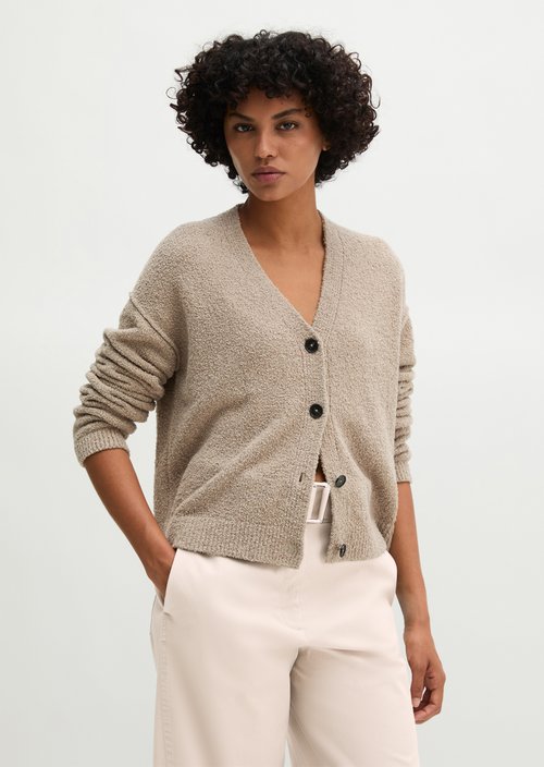 Relaxed cardigan — Stone Taupe Melange