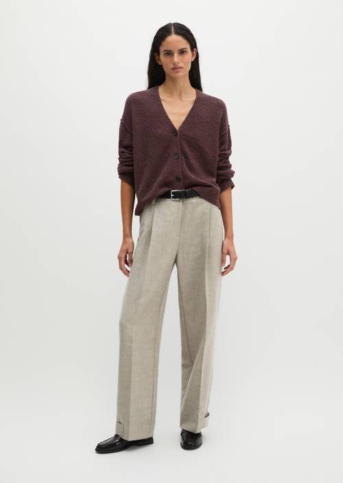 Cardigan relaxed Black Cherry in Frontalansicht