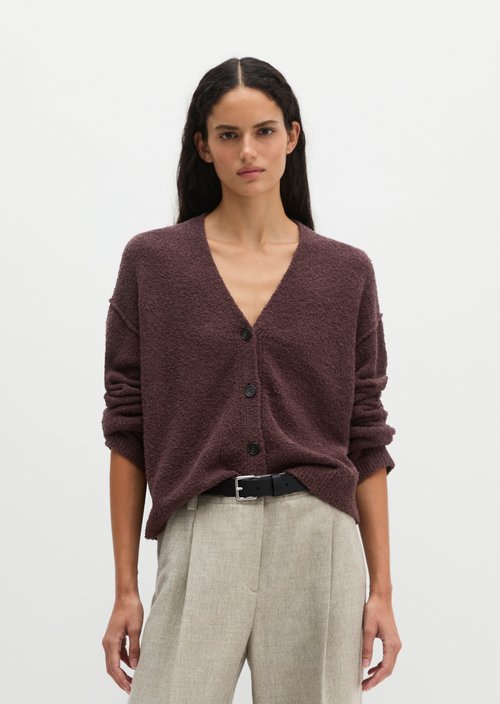 Relaxed cardigan — Black Cherry