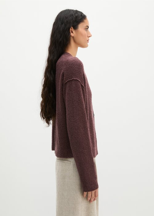 Relaxed cardigan — Black Cherry
