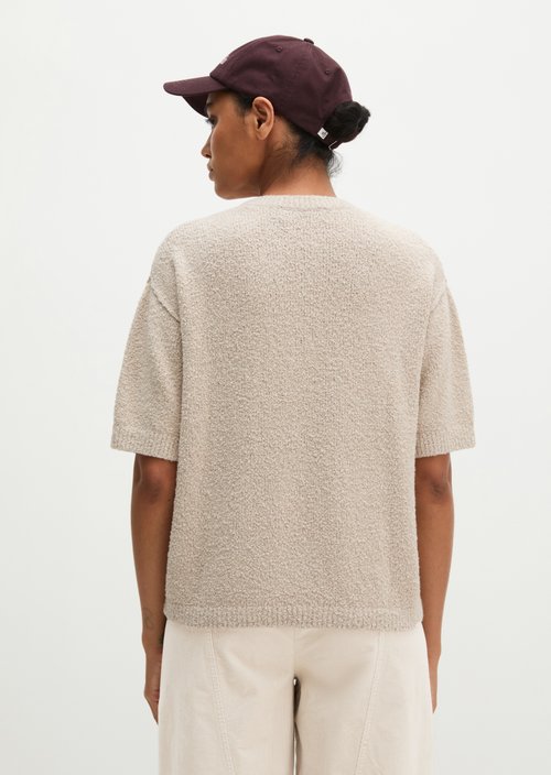 Short sleeve sweater loose — Natural
