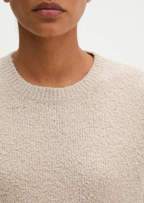 Pull à manches courtes loose Natural en vue détaillée