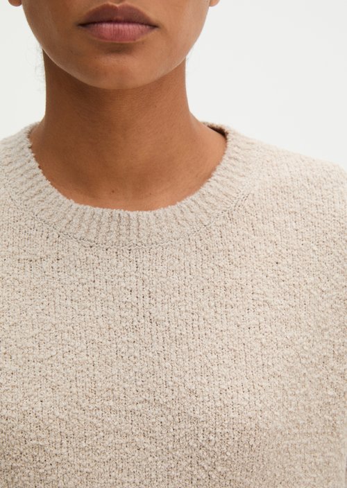 Short sleeve sweater loose — Natural