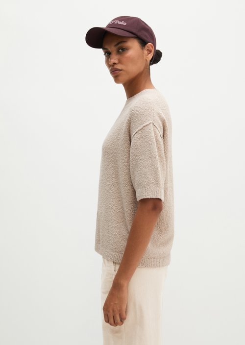 Short sleeve sweater loose — Natural