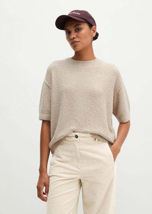 Short sleeve sweater loose — Natural