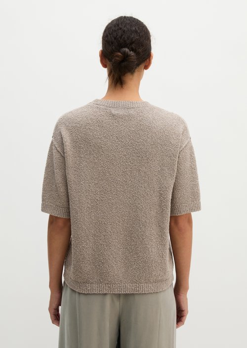 Short sleeve sweater loose — Stone Taupe Melange