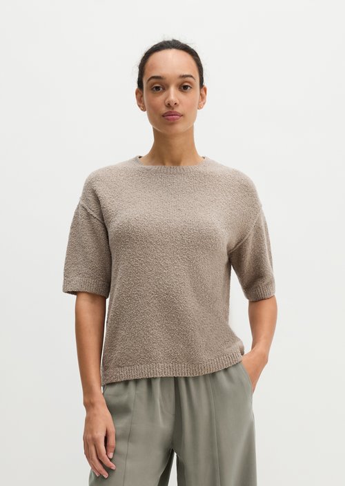 Short sleeve sweater loose — Stone Taupe Melange