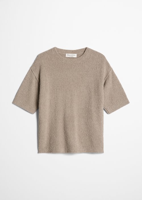 Short sleeve sweater loose — Stone Taupe Melange