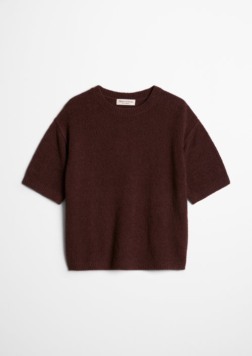 Short sleeve sweater loose — Black Cherry