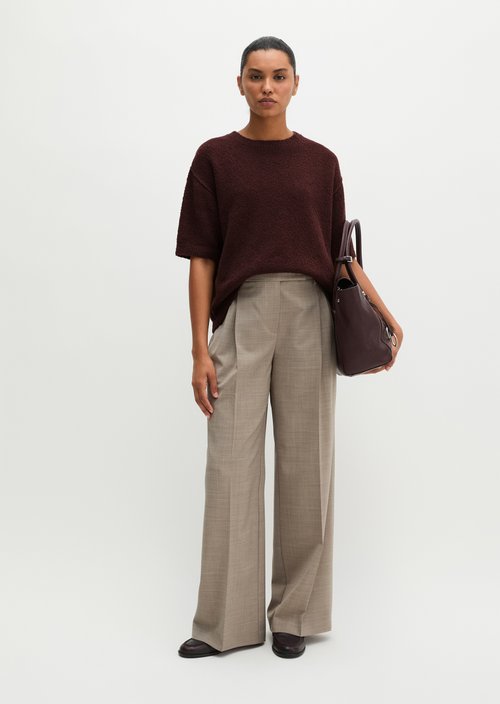 Short sleeve sweater loose — Black Cherry