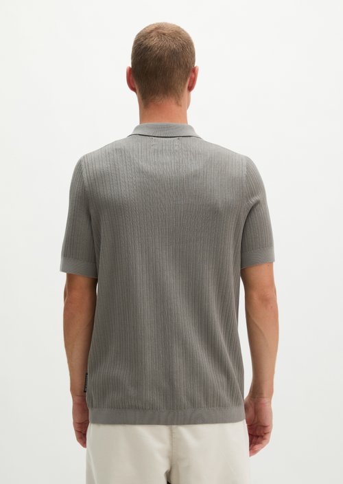 Regular-fit knit polo shirt — Graphite Dust