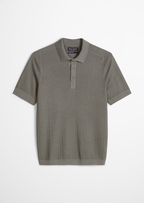 Regular-fit knit polo shirt — Graphite Dust
