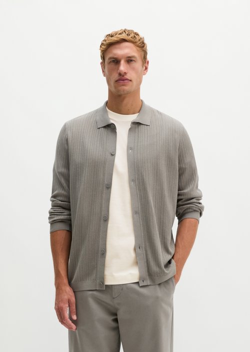 Regular-fit knit shirt — Graphite Dust