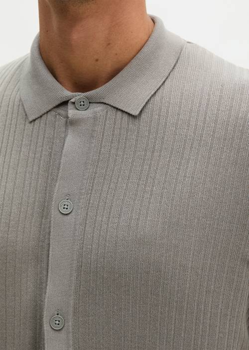 Strickshirt regular Graphite Dust in Detailansicht