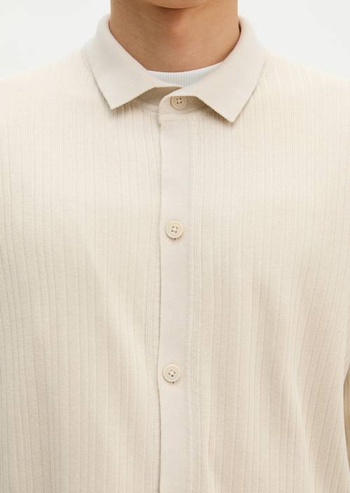 Strickshirt regular Grey Silk in Detailansicht