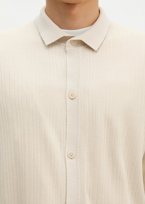 Regular-fit knit shirt — Grey Silk