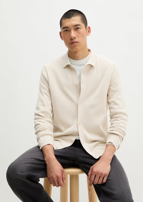 Regular-fit knit shirt — Grey Silk