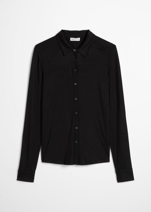 Regular jersey blouse — Black