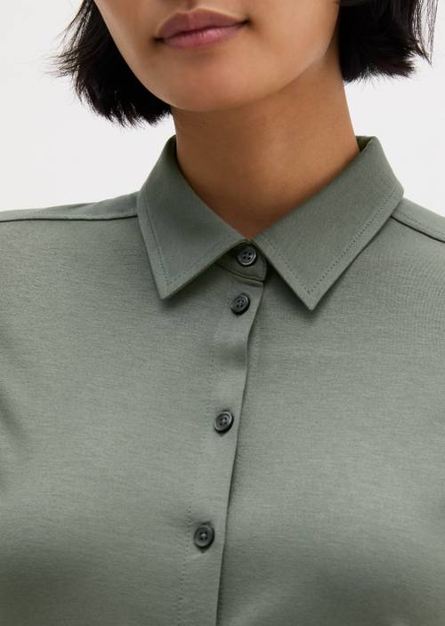 Blouse en jersey regular Foggy Blue en vue détaillée