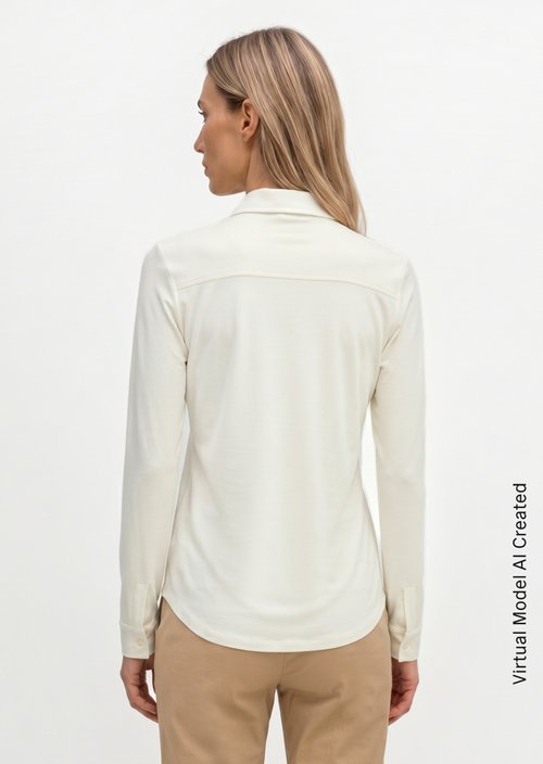 Regular jersey blouse — Off White