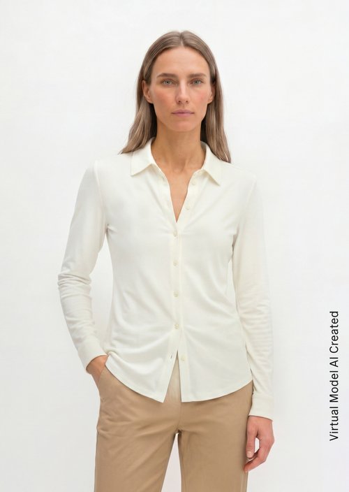 Regular jersey blouse — Off White