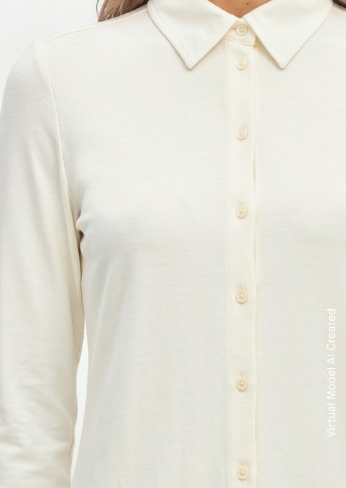 Regular jersey blouse — Off White