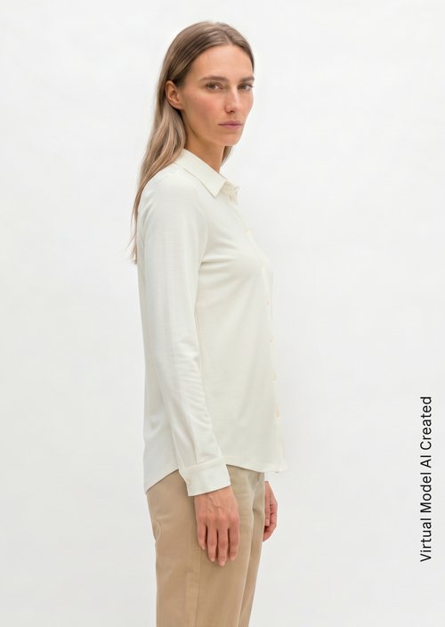 Regular jersey blouse — Off White