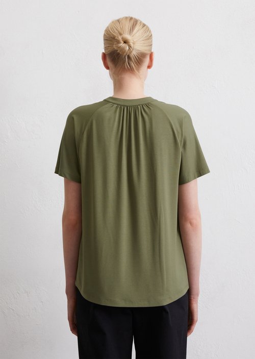 Relaxed jersey blouse — Olive